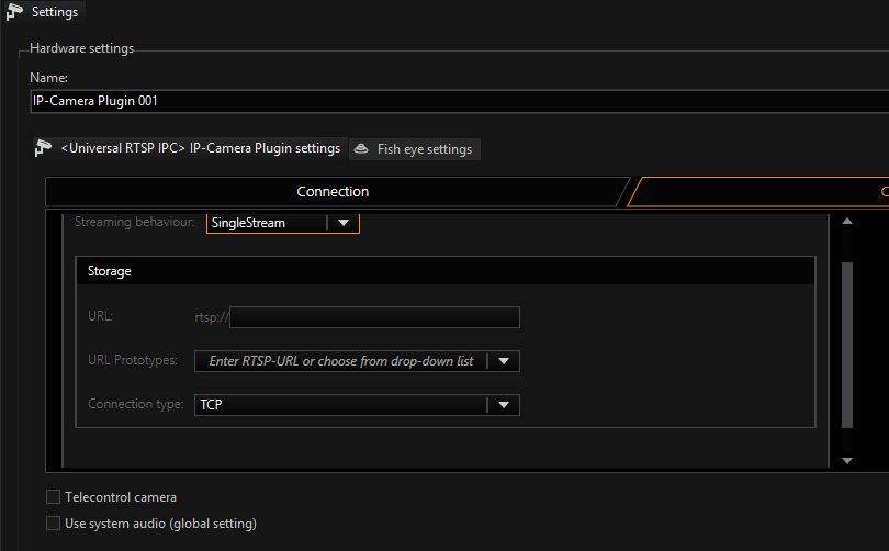 Connection Settings